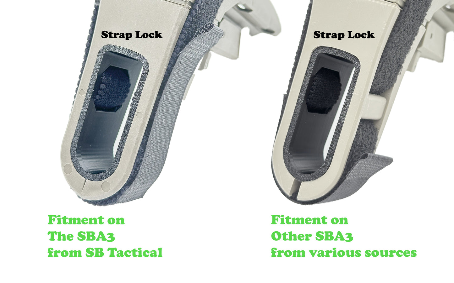 SBA3 Storage Plug Split Fix Insert Shape Maintainer Stealth Design - Strap Lock